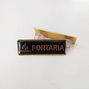 Tira de cargo Funções de Igreja metal, Portaria dourado