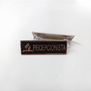 Tira de  cargo Funções de Igreja metal, Recepcionista Níquel