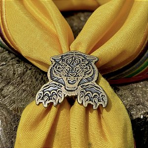 Arganéu/Prendedor, tigre banho ouro velho