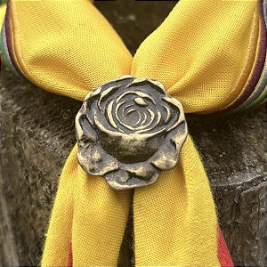 Arganéu/Prendedor de lenço, Flor 3D