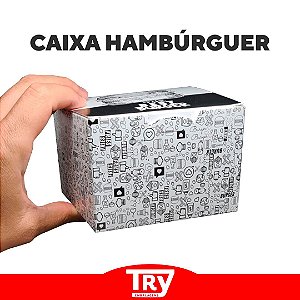 Caixa Box Embalagem Para Hambúrguer Artesanal Delivery (100 unidades)