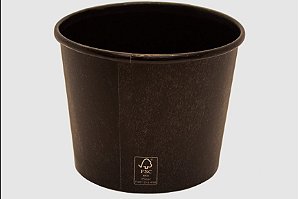 Pote de Papel Preto FSC com Duplo Revestimento 520ml Black