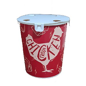 Balde De Papel RED P/ Frango Frito 910ml (25 Unidades)