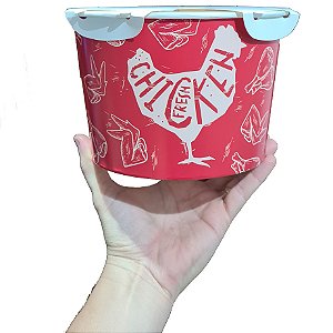 Balde De Papel RED P/ Frango Frito 3,0lt (10 Unidades)