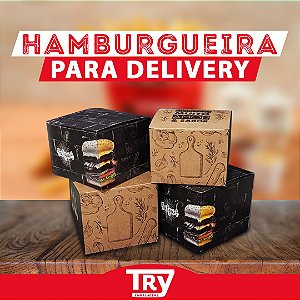 Caixa Box Embalagem Para Hambúrguer Artesanal Kraft 50un (P)