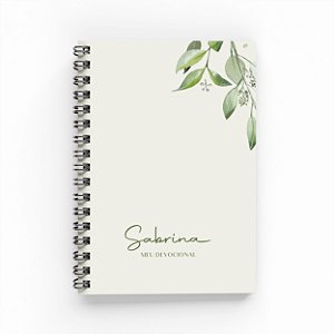 Caderno Devocional Personalizado - Folhagem