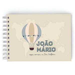 Livro do Bebê Personalizado - Balão Azul