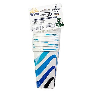 COPO DE POLIPAPEL AZUL 300ML - 96 UNIDADES