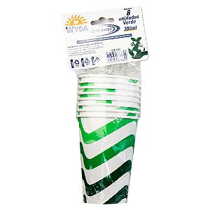 COPO DE POLIPAPEL VERDE 300ML - 96 UNIDADES