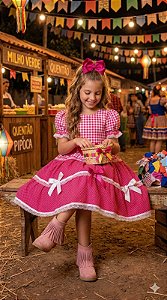 Vestido Junino Mimadine Luxo Stefanny Pink