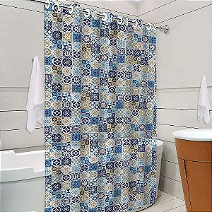 Cortina de Box Estampada Premium Com Ilhós