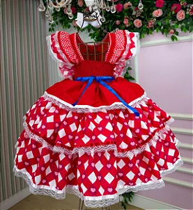 Vestido Bella Child Junino Quermesse do Coração