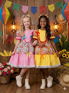 Vestido Marie Junino Quermesse de Luxo