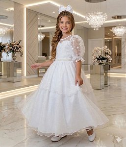 Vestido Bella Child Longo Eva Branco
