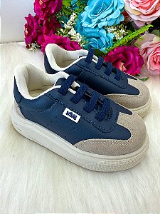 Tenis Nilqi Masculino Enzo Azul Marinho e Off