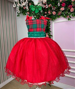 Vestido Marie Aurora Natalino Vermelho - Natal