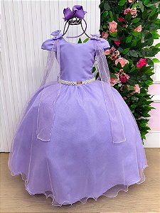 Vestido Banana Club Longo Diamante Lilas
