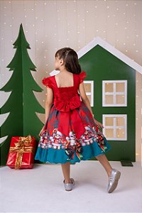 Vestido Marie Alegria do Noel Vermelho - Natal