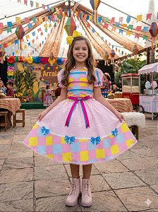 Vestido Marie Junino Luxo Arraia da Docura