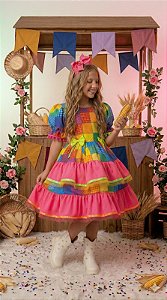 Vestido Junino Banana Club Luxo Rubia