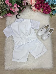 Conjunto Social Miss Cherry Leandro Colete Branco