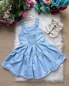 Vestido Blogueirinha Cecilia Azul Bebe