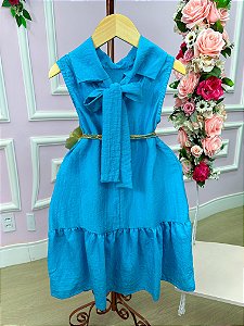 Vestido Blogueirinha Serena Azul Turquesa