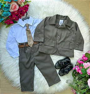 Conjunto Miss Cherry Social Terno Matheus Verde Militar