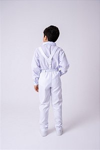 Conjunto Meninos Miss Cherry Leo Suspensorio Branco