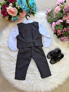 Conjunto Miss Cherry Colete Davi Preto