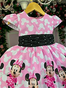 Vestido Tematico Luxo Minnie/Minie Rosa