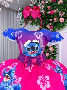Vestido Infantil Temáticos Luxo Lilo e Stitch