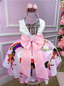 Vestido Tematicos Luxo 3 Palavrinhas