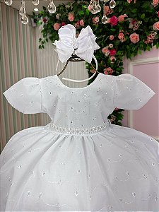 Vestido Miss Cherry Cristal Lese - Laise Branco