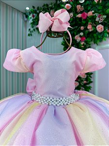 Vestido Infantil Marie Arco Iris Melissa- Candy Colorido