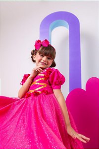 Vestido Bella Child/Fantasia Longa A Bela Adormecida Aurora Pink