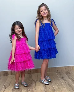 Vestido Banana Club Vitoria Azul Royal