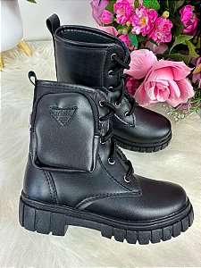 Bota Bolsinha Nilqi Preto Cano Médio