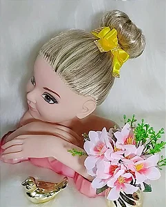 Porta Coque Belli Amarelo Laço Strass