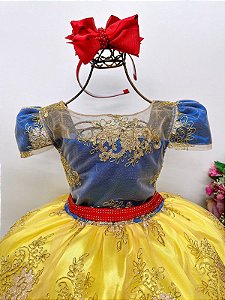 Vestido Enjoy Juvenil Tematico A Branca de Neve