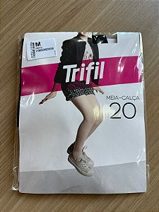 Meia Calça Fio 20 Trifil Juvenil Preto Gravatinha