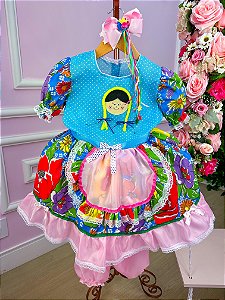 Vestido Junino Boneca Bruna