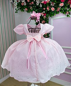 Vestido Miss Cherry Cristal Lese - Laise Rosa Bebe