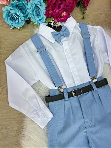 Conjunto Miss Cherry Vitor Suspensorio Azul Serenity