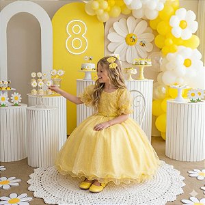 Vestido Bella Child Laize Amarelo