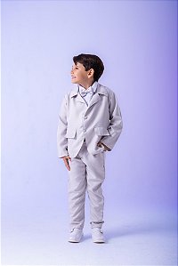 Conjunto Miss Cherry Social Gabriel Terno - Blaizer Cinza Claro