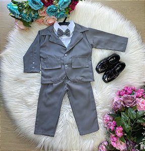 Conjunto Miss Cherry Social Gabriel Terno - Blaizer Cinza