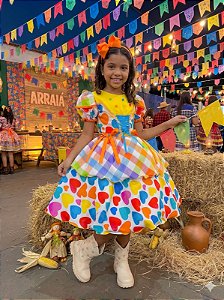Vestido Marie Junino Luxo Quermesse Doce do Arraia