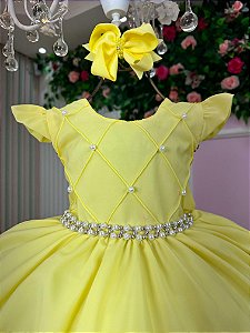 Vestido Ysa Kids Francine Amarelo