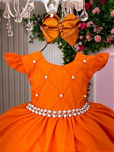 Vestido Ysa Kids Francine Terracota